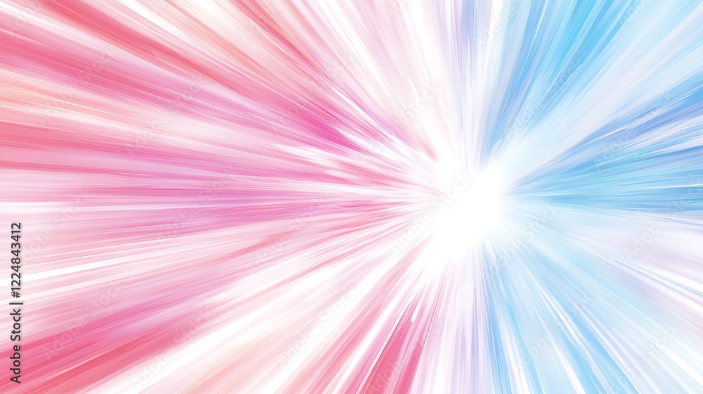Fototapeta premium Abstract Pink Blue Light Rays Converging Design