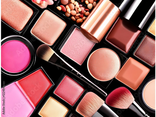 Colorful Makeup Palette and...