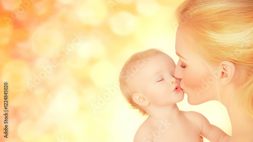 Mother Kisses Her Baby Gent...