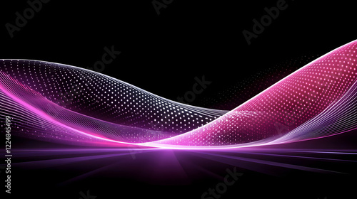 Abstract Pink and Purple Wa...