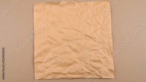 Crumpled Brown Paper Shows ...