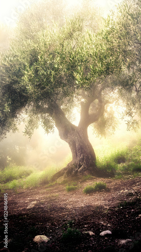 Ancient Olive Tree Stands M...