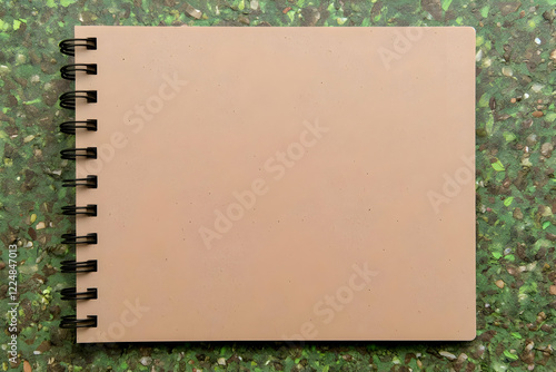 Blank Beige Notebook with B...