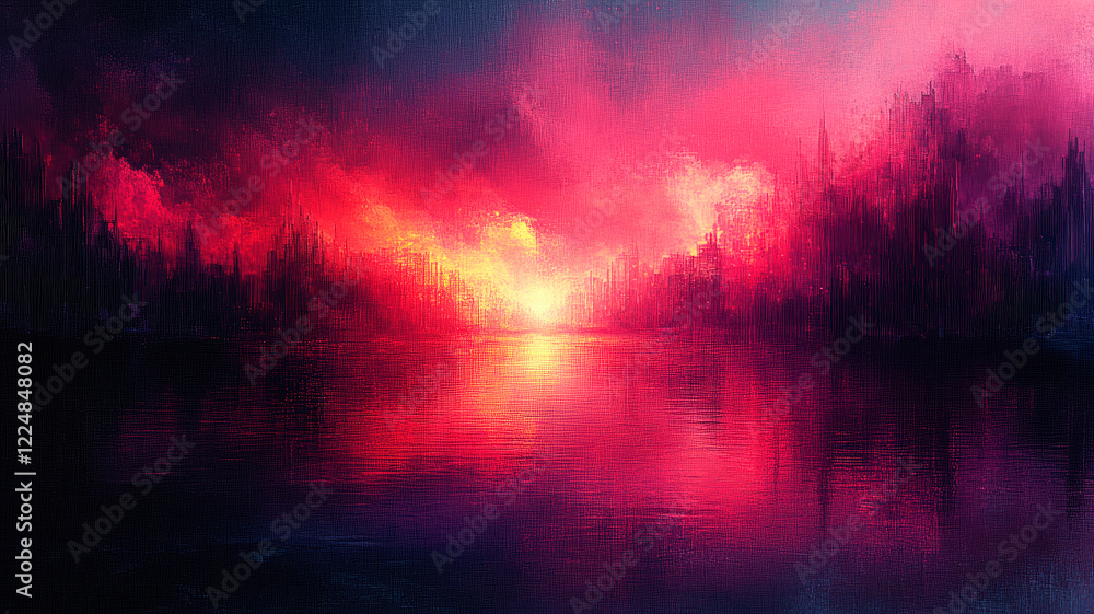 Obraz premium Pixelated abstract textured background in the colors of gray, lavender, and coral.