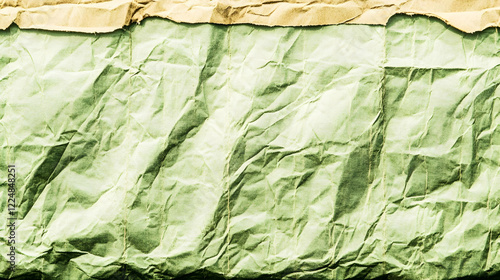 Crumpled Green Paper Textur...