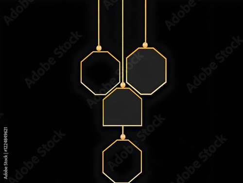 Elegant Gold Octagonal Fram...