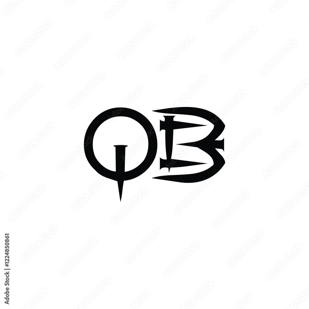 QB monogram logo design letter text name symbol monochrome logotype alphabet character simple logo QB monogram logo design letter text name symbol monochrome logotype alphabet character simple logo