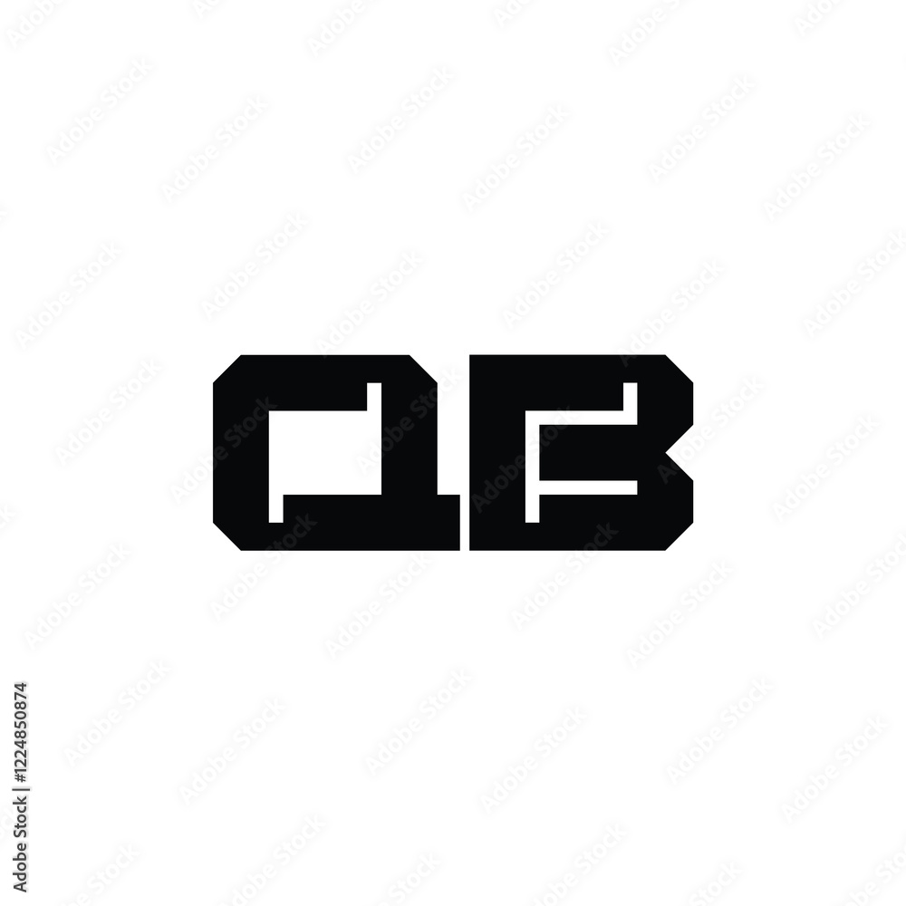 QB monogram logo design letter text name symbol monochrome logotype alphabet character simple logo QB monogram logo design letter text name symbol monochrome logotype alphabet character simple logo