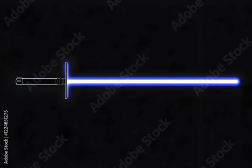 Blue Energy Sword Glowing B...