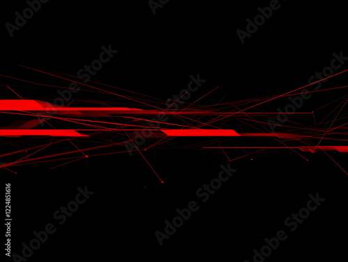 Abstract Red Lines and Dots...