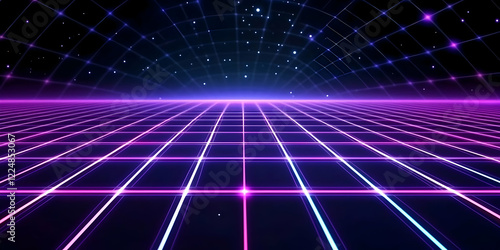 Retro Futuristic Grid Lands...