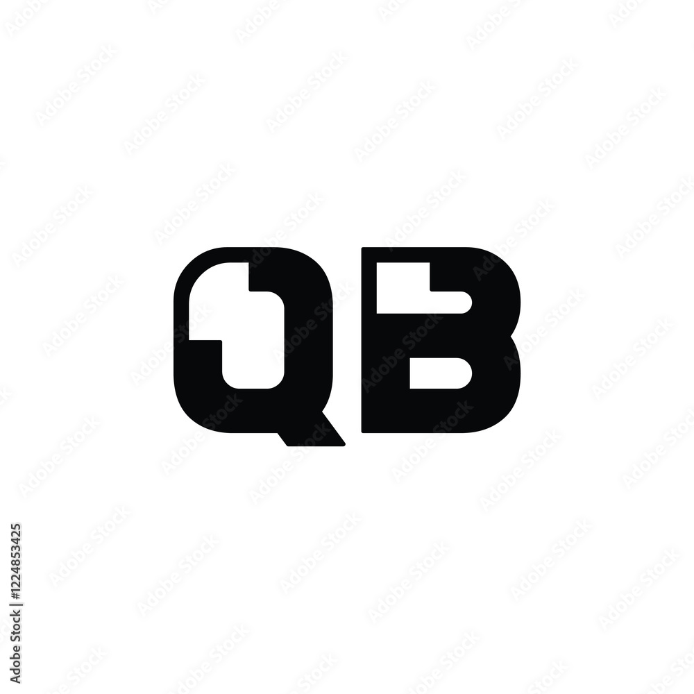 QB monogram logo design letter text name symbol monochrome logotype alphabet character simple logo QB monogram logo design letter text name symbol monochrome logotype alphabet character simple logo