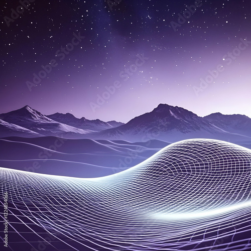 3D Rendered Abstract Landsc...