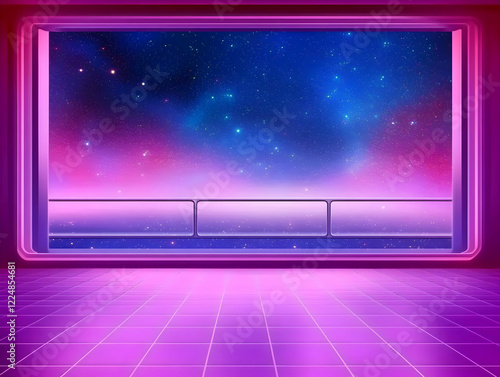 Futuristic Room with a Larg...