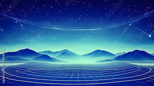 Abstract landscape forms a ...