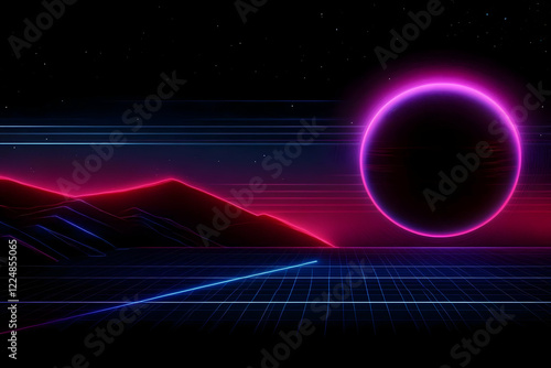 Retro Synthwave Landscape S...