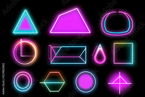 Neon Shapes Set creates a v...