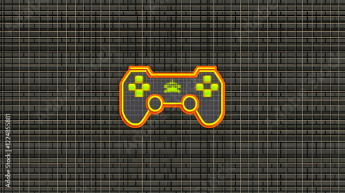 Neon Orange Video Game Cont...