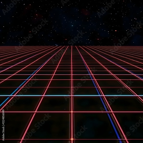 Retro Futuristic Grid Lands...