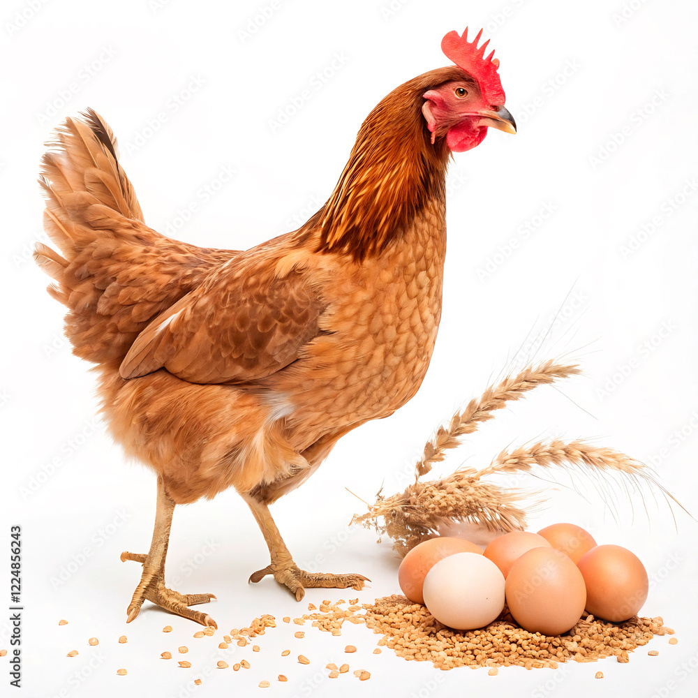 Fototapeta premium chicken and eggs