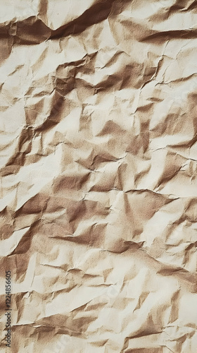 Crumpled Brown Paper Textur...