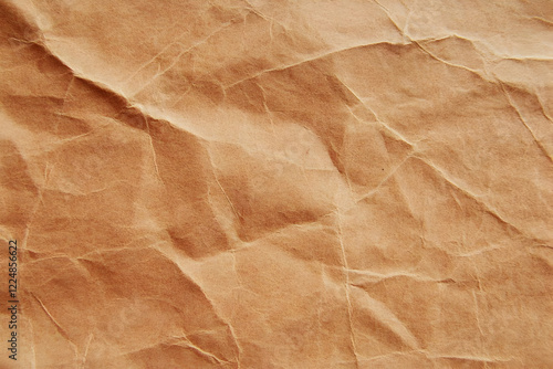 Crumpled Brown Paper Textur...