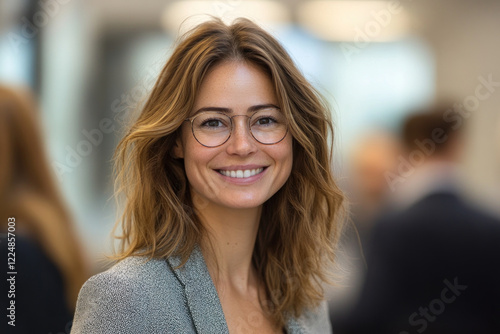Wallpaper Mural A woman with glasses smiling at the camera. Torontodigital.ca
