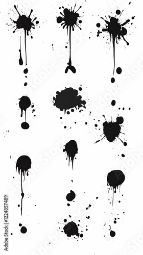 Black Ink Splatter Collecti...