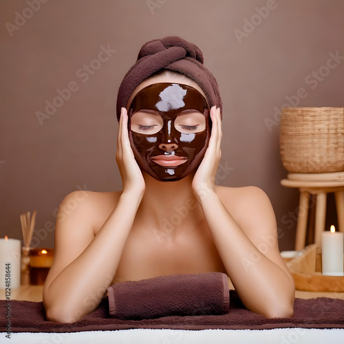 Woman Relaxes with Chocolat...