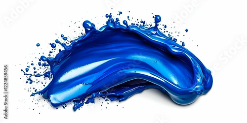 Dynamic Blue Paint Splash C...
