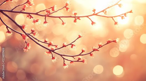 Blooming Tree Branch with D...