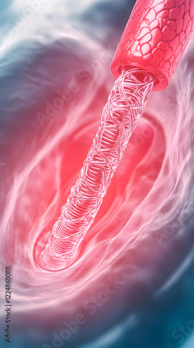 Stent expands inside a bloo...
