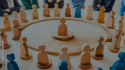 Wooden Figures Surround a C...