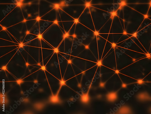 Abstract Orange Network Con...