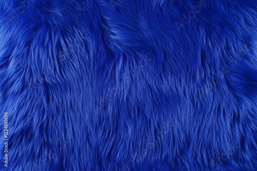 Vibrant Blue Fur Texture Ba...