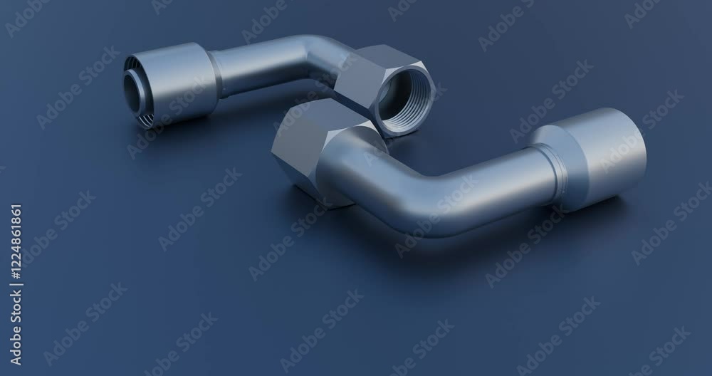 90° Elbow Adapters; Crimp-On Hose fitting; Female 37° Flared fitting; Hydraulic system repair kit; Hose fitting animation; lubrication hose connectors 90° Elbow Adapters; Crimp-On Hose fitting; Female 37° Flared fitting; Hydraulic system repair kit; Hose fitting animation; lubrication hose connectors