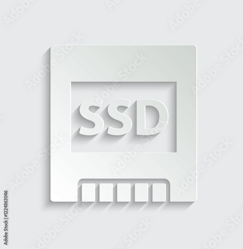 ssd icon vector device disk sign