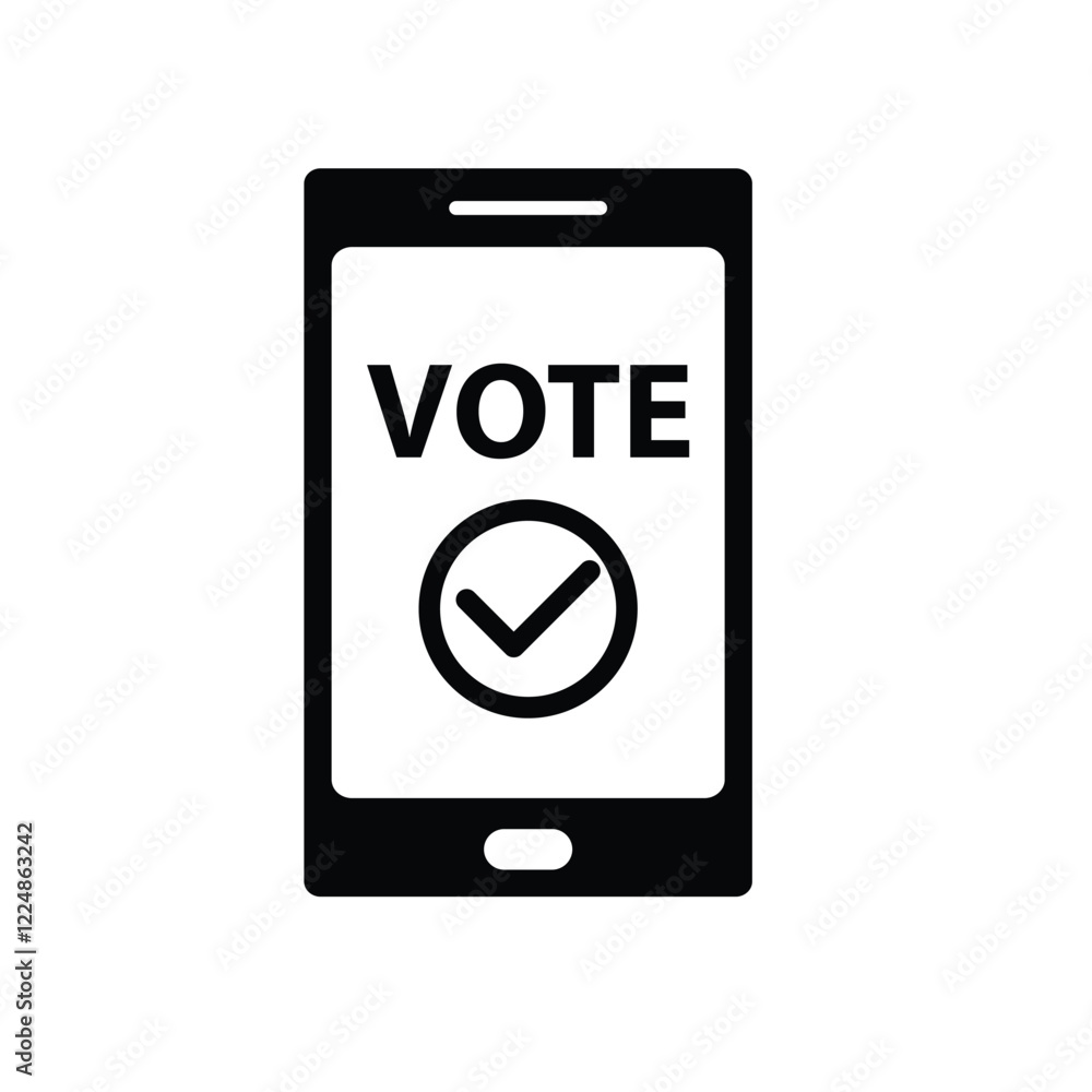 vote icon vector. check vote button sign vote icon vector. check vote button sign