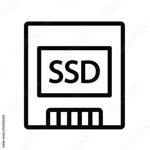 ssd icon vector device disk sign