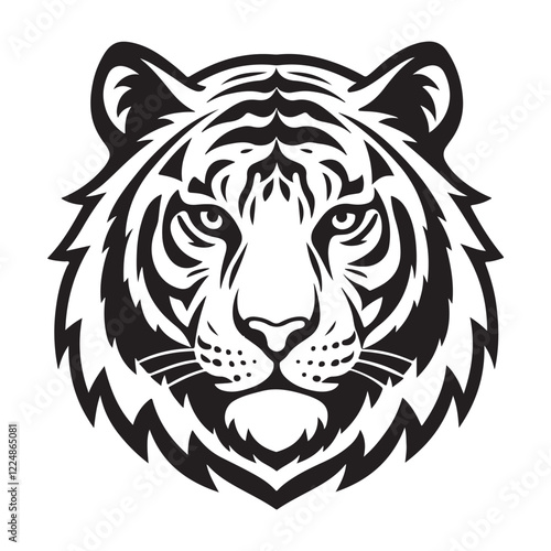 Powerful Tiger Head Graphic Design
