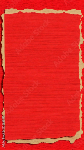 Red Textured Paper with Tor...