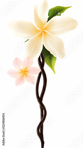 Vanilla pods entwined with ...