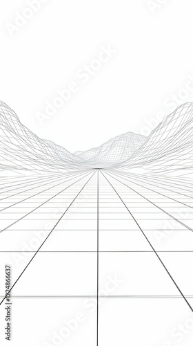 3D Wireframe Landscape Crea...