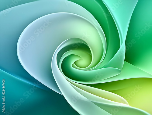 Abstract Green and Blue Swi...