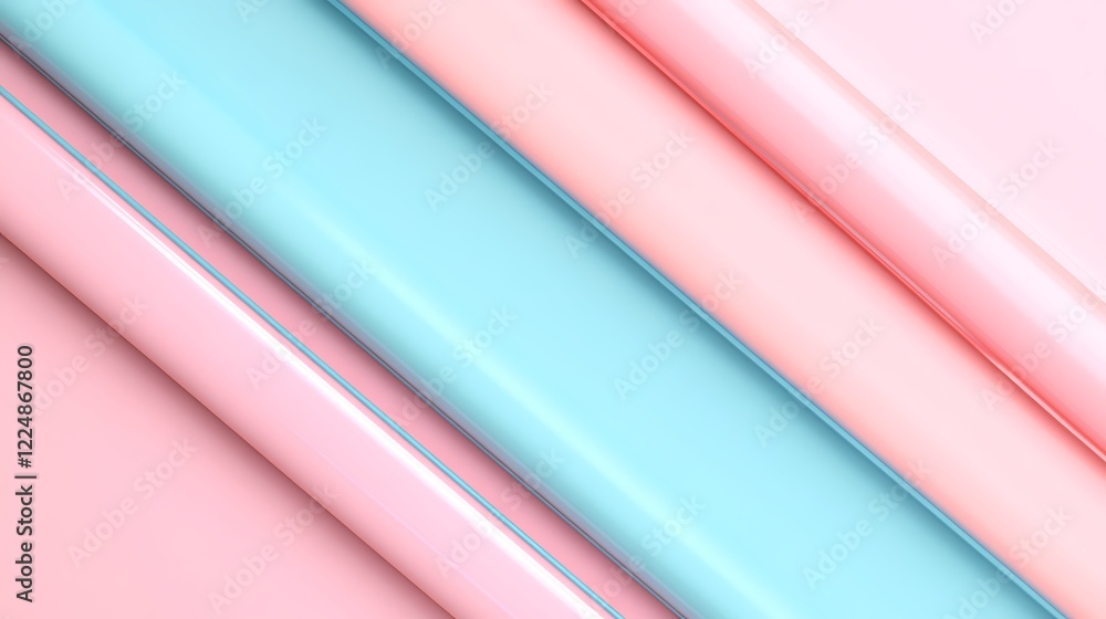 Fototapeta premium Soft Pastel Colors in Vertical Strips with Glossy Finish Ideal for Backgrounds and Design Projects