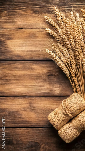 Golden Wheat Stalks and Bur...