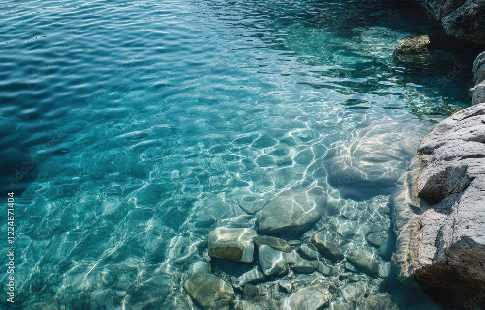 custom made wallpaper toronto digitalCaptivating view of Lake Tahoe's crystal clear waters and rocky shoreline on a sunny day