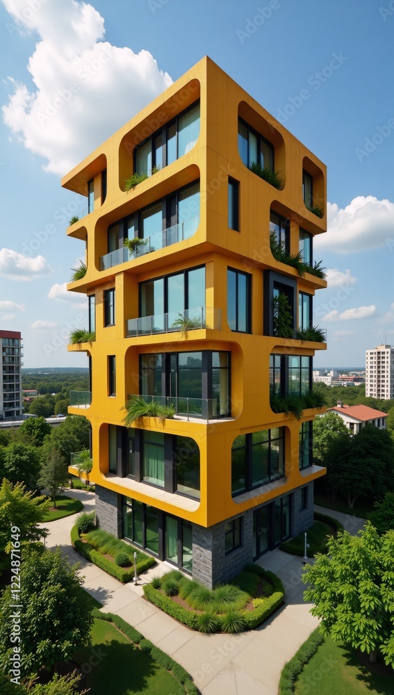 Obraz premium Green building initiatives emphasizing vibrant sustainable and eco-friendly architectural designs