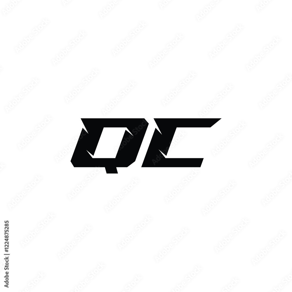 QC monogram logo design letter text name symbol monochrome logotype alphabet character simple logo QC monogram logo design letter text name symbol monochrome logotype alphabet character simple logo