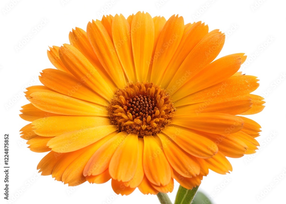 Calendula. Marigold flower isolated on white background
